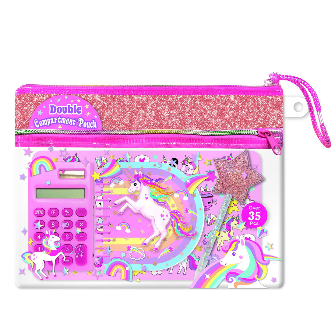 Hot Focus - Smart Helper Double Compartment Pouch Unicorn Set - 313UC