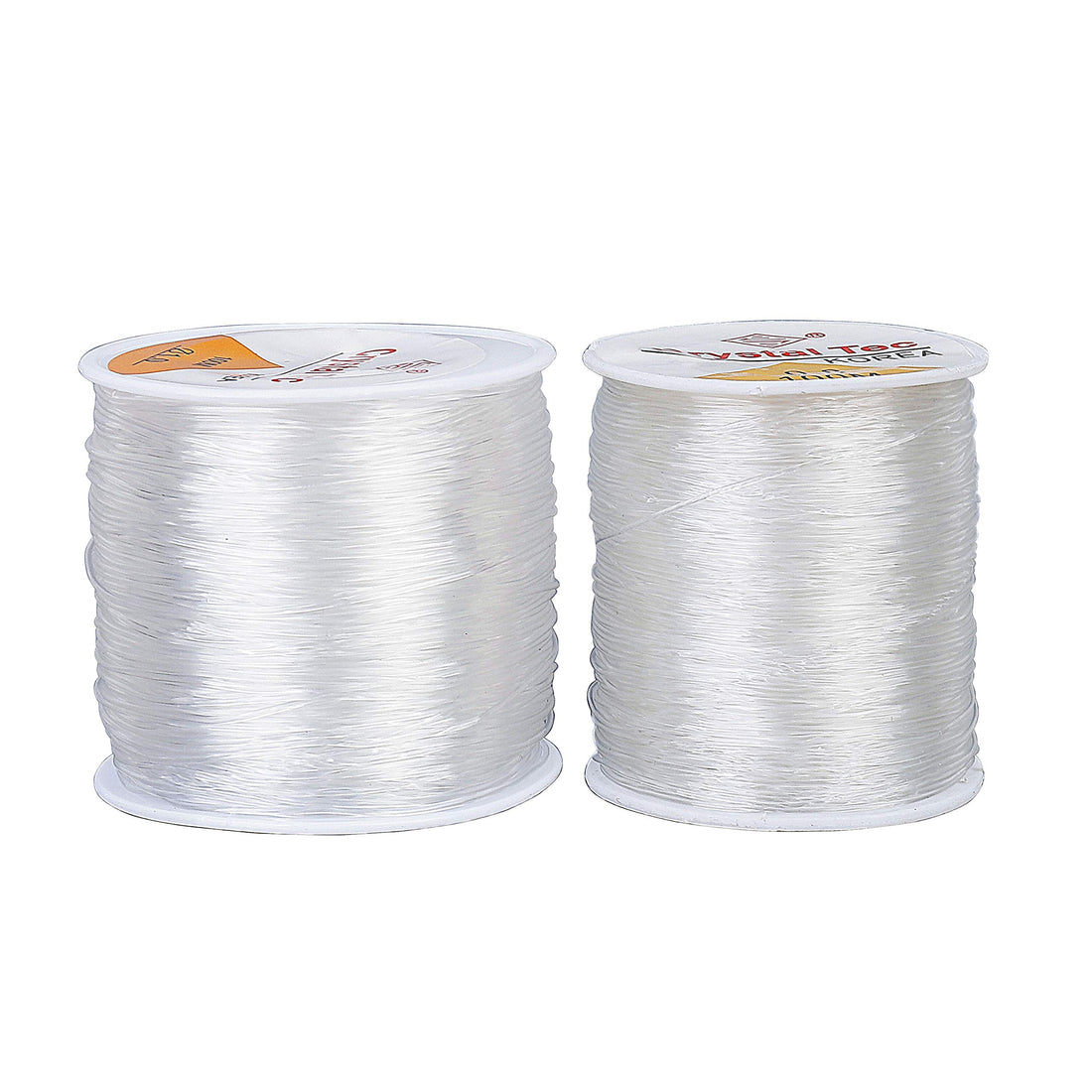 Jewellery Cord 0.8mm/1.0mm Crystal Elastic Beading Thread for DIY Jewellery Making Sewing Transparent 100m*2 Rolls