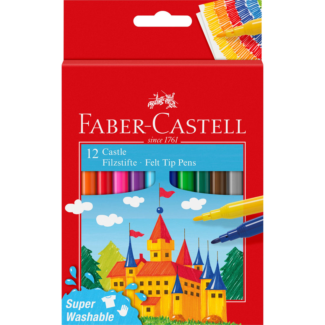 12 Fibre-Tip Colour Markers