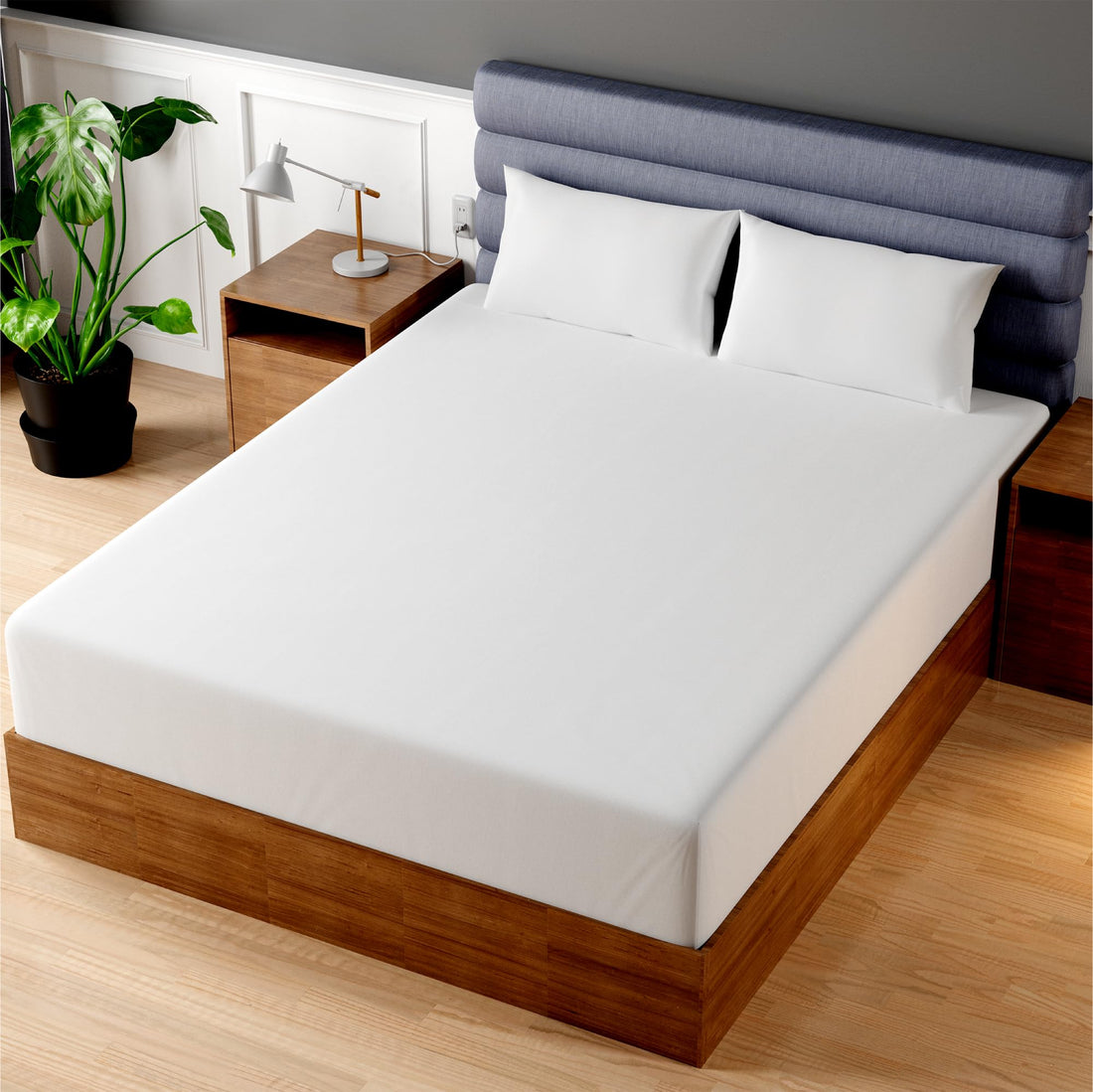 Superity Luxurious Hotel Quality Queen Fitted Sheet 100% Cotton Ultra Soft, Skin-Friendly & Hypoallergenic Deep Pocket Fits 16 Mattress Easy Care & Snug Fit (Queen Size - 60 X 80)