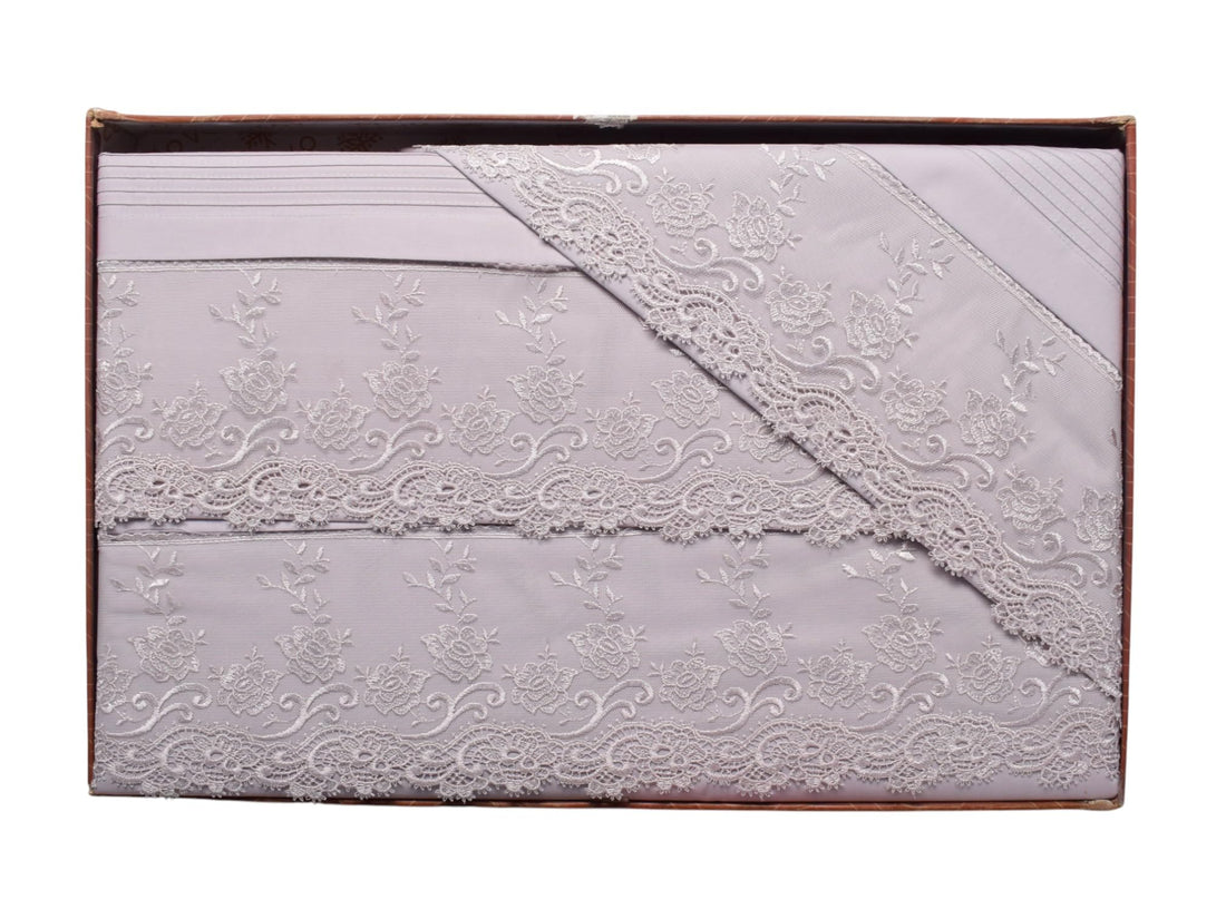 Large Bed Sheet Set, 260x280 cm, 2 Pillowcases 65x85 cm, Pillow Cover 50x180 cm - Grey