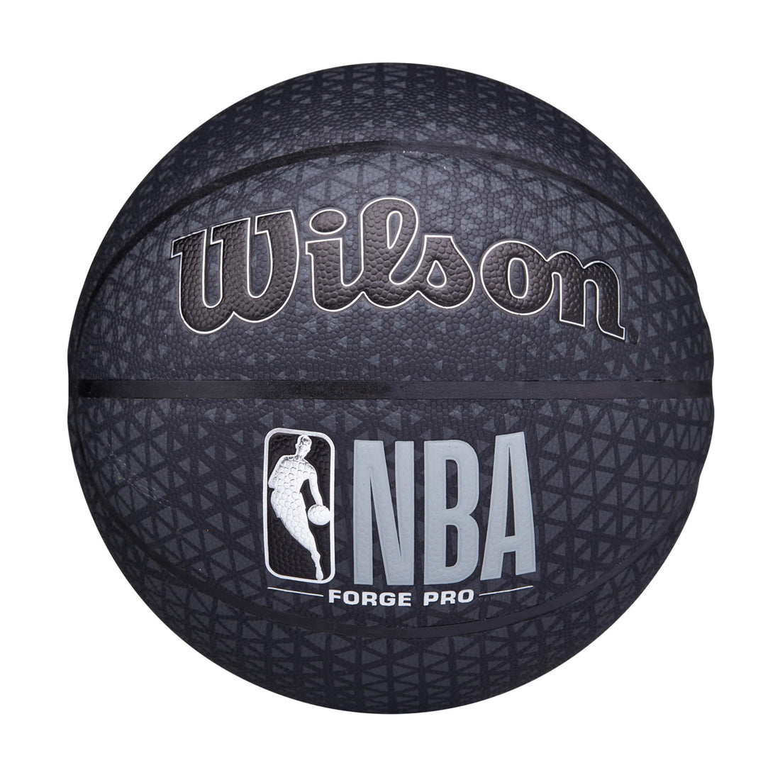 WILSON NBA Forge Series Indoor/Outdoor Basketball - Forge Pro, Black, Size 7-29.5"