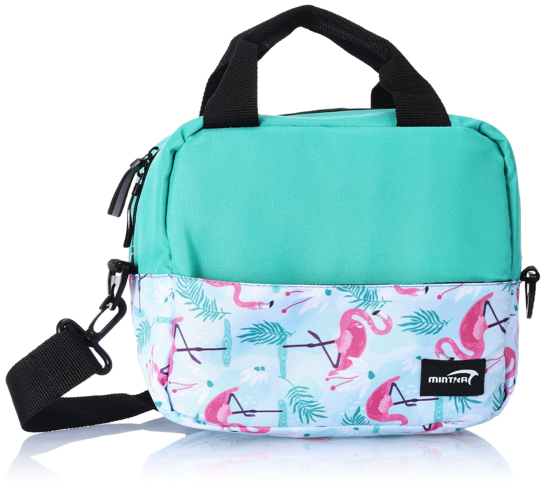 Mintra Kids And Adults Printed Day Pack Lunch Bag Dancing Flamingos 10 L (22 X 25 X 22 Cm)