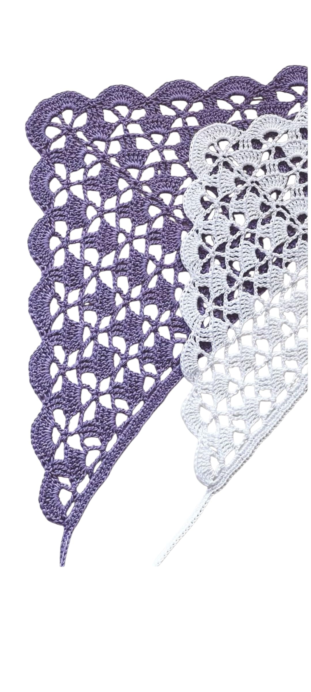 2 Pieces Soft and Stylish Style Bandanas Add a Distinctive Touch to Any Look Handmade with High Quality Crochet Yarns, Comfortable Triangle Design and Light on the Back