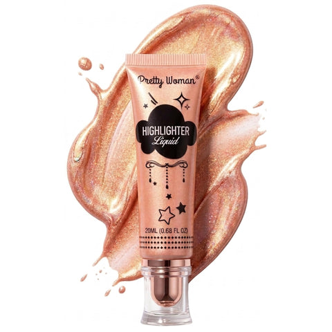 Liquid Highlighter, Multiuse Liquid Glow Filter Makeup for Face & Body, Glowing Bronzer Drops with Skincare Formula, Radiant Glow Highlighter Makeup (3)
