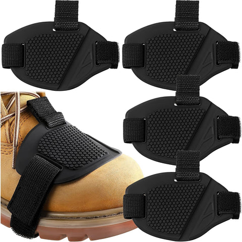 Motorcycle Shifter Pad Boot Cover Black Motorcycle Shoe Cover Pads Rubber Motorcycle Protector Boot Motorcycle Clutch Cover Motorcycle Shoe Protector Pads for Men Women Gear Accessories (4 Pieces)