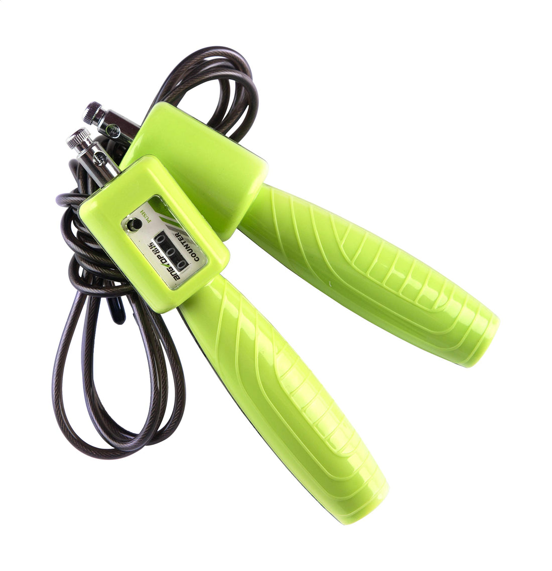 AT0526 Steel Wire Jump Rope with Counter - Green