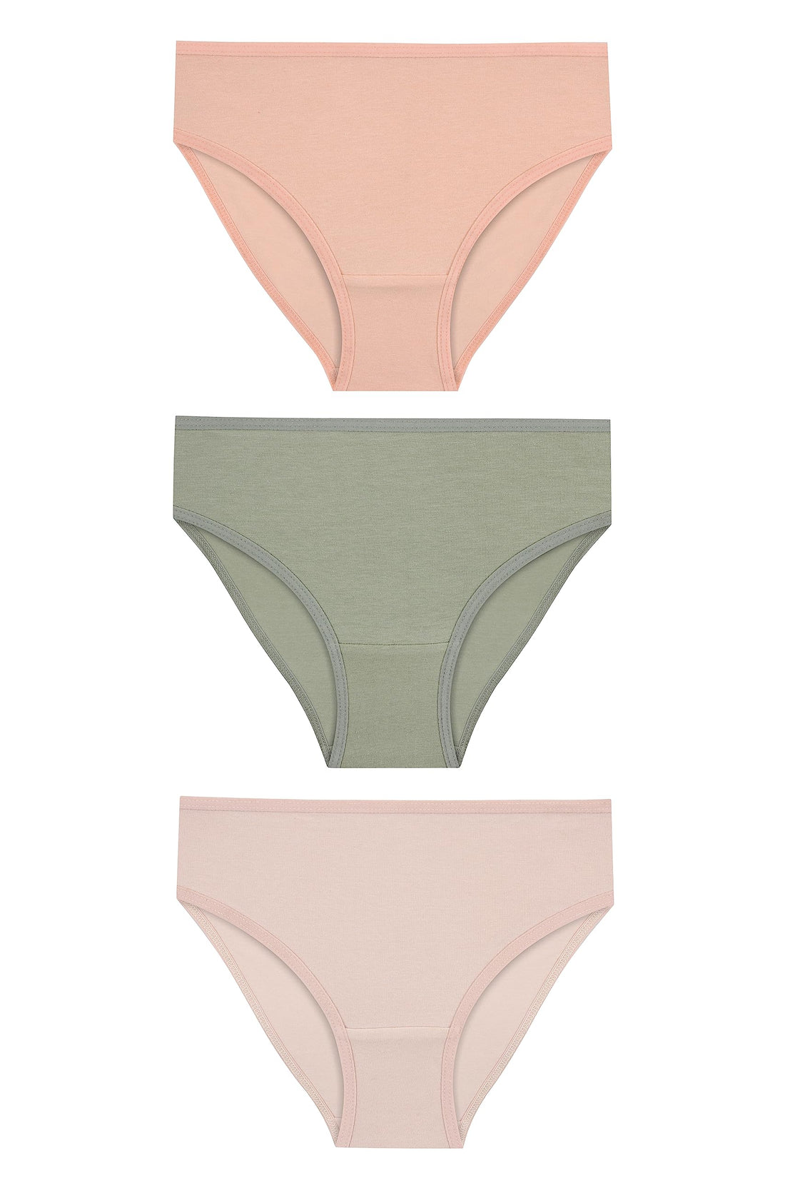 Womens cut Bikini Style Underwear, Olive & Rose, M