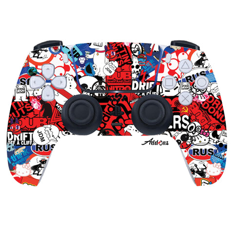 PS5 Sticker Bomb #4 Skin Sticker Compatible With Playstation 5 Controller