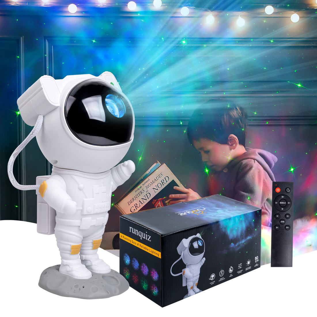 Astronaut Star Projector Night Light,with Timer,Remote Control and 360°Adjustable Design,Nebula Starry Galaxy Ceiling Projector for Baby Kids Adults Bedroom Decor