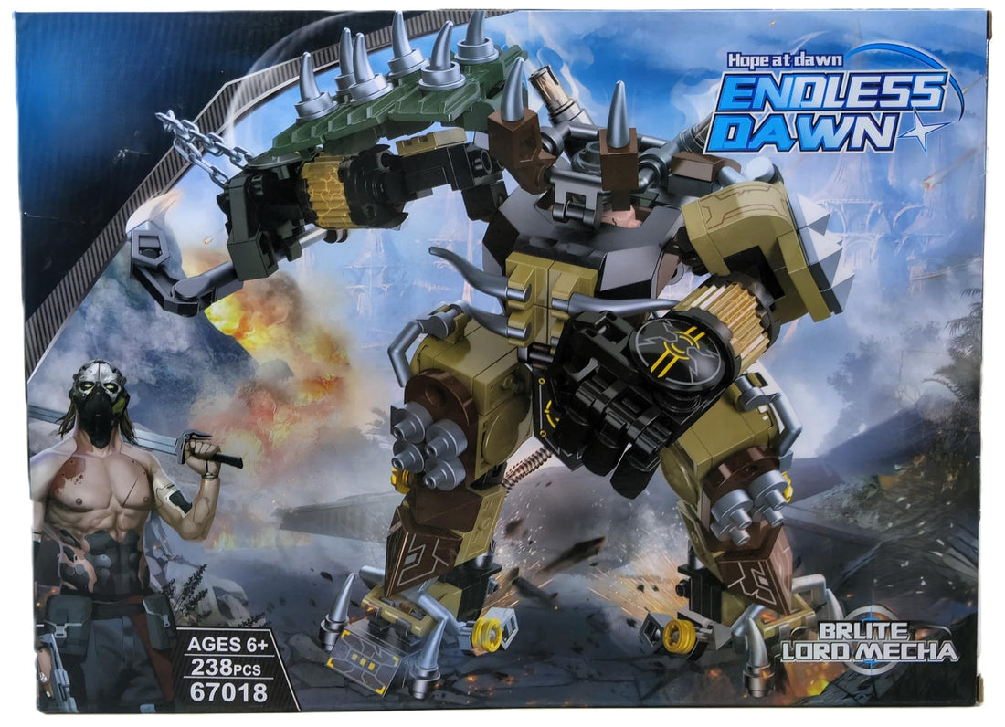 Building Blocks Robot Toy Set, Ages 3 and Up, Plastic, Green and Black, 238 Pieces