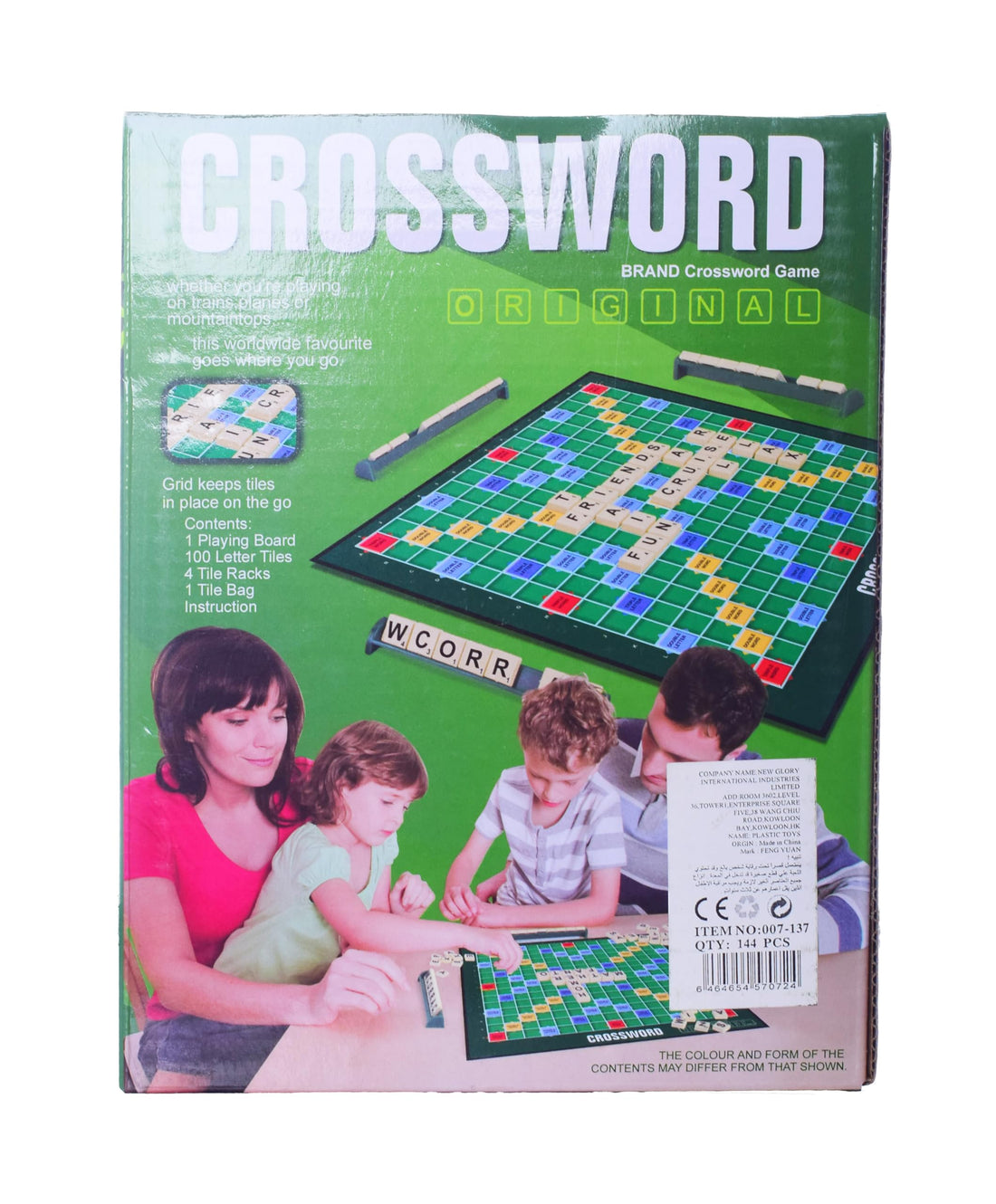 2-4 Players Crossword Game For 8 Years And Above, 144 Pieces - Multicolor