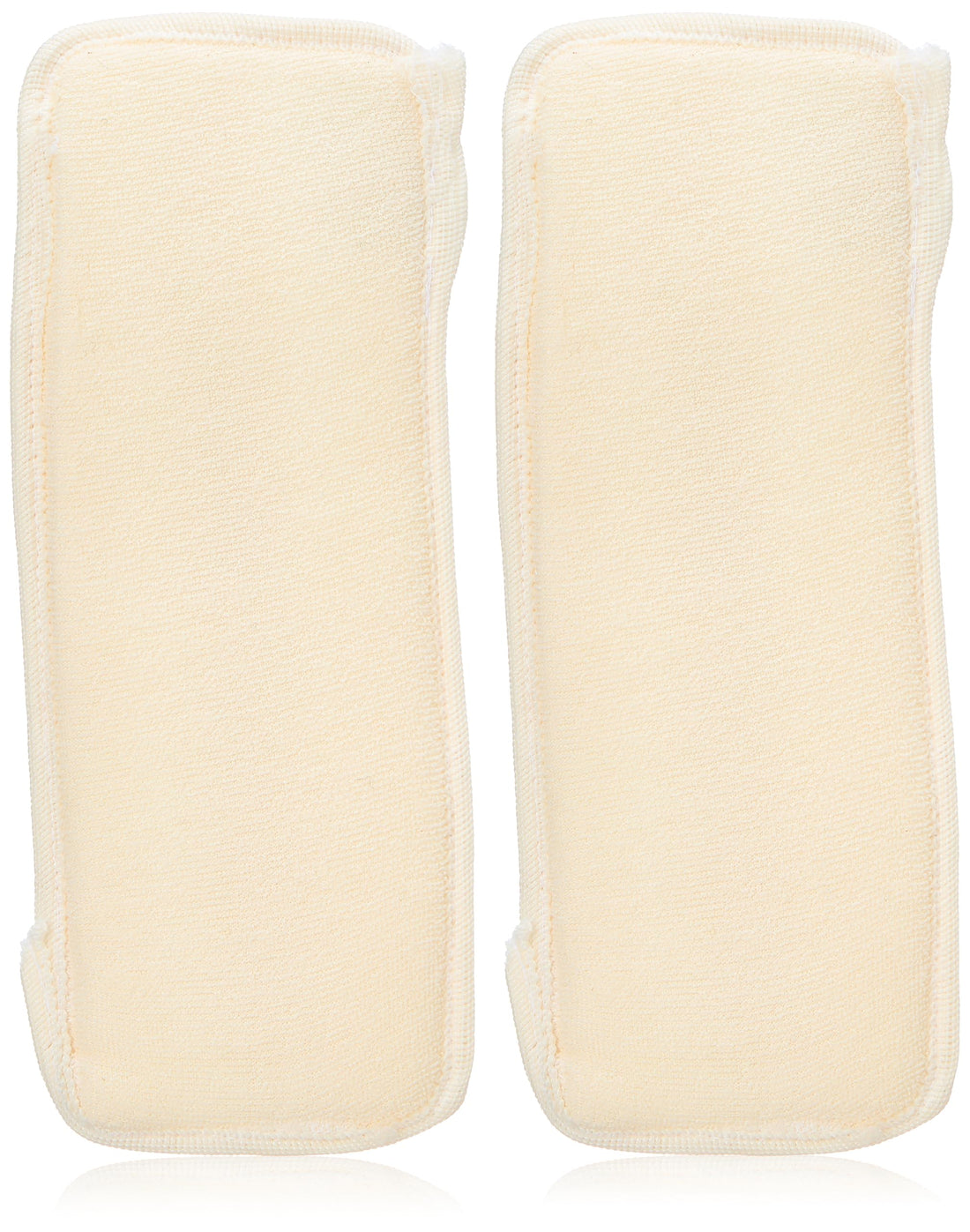 Treprof Tre-5111 Natural Oval Double-Faced Massage Loofah With Fabric Handle For Bath, Spa, And Shower – Beige – Pack Of 2