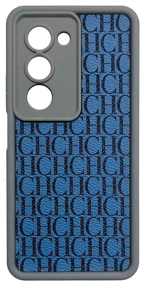 (For Redmi 15) Xpress Back Cover Soft Silicon With Leather sticker Bumper TPU Camera Protection Case For Xiaomi Redmi 15 Anti-Shock Cover (Gray.CH)