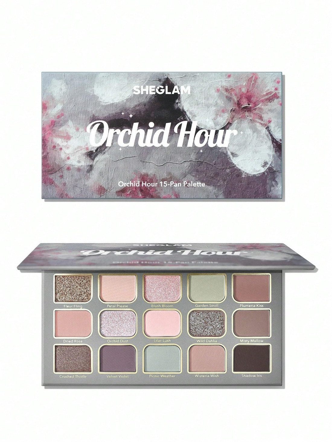 Sheglam Orchid Hour 15-Pan Eyeshadow Palette.