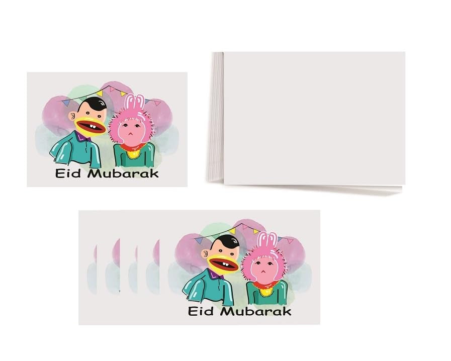 6 pcs Ramadan Eid Mubarak Money Envelopes with 6 pcs cards For Kids # 0002