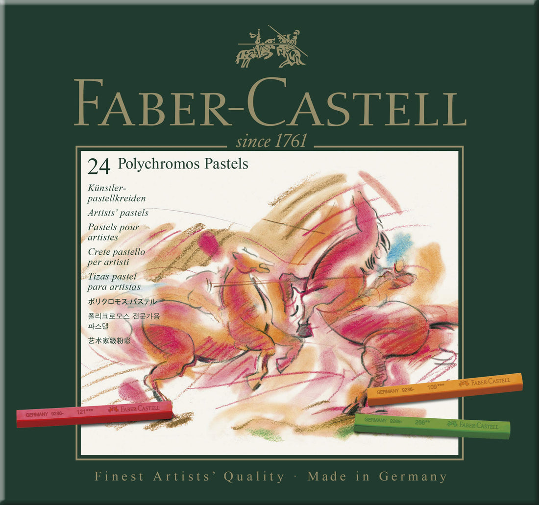 Faber-Castell Polychromos Soft Pastel Crayons (24 Pastels)