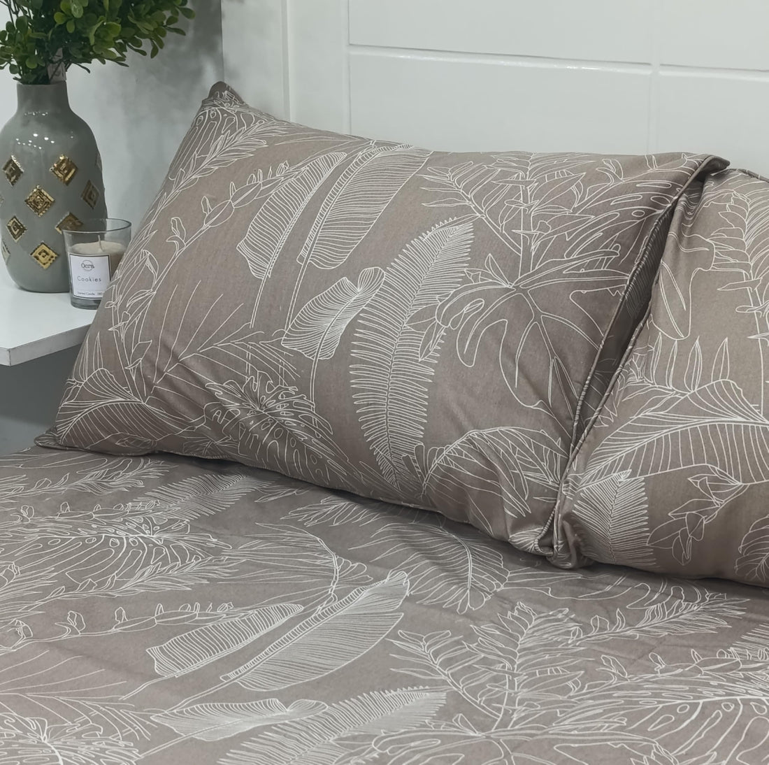 Ocra Cotton Bedsheet Set, 3 Piece Set (Sylva, Double 220x240, Flat Bedsheet set)