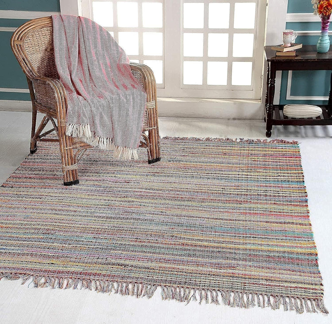 Egypt Antiques Intex Outdoor Carpet Kilim Multicolor Different Sizes Handmade (135X200)
