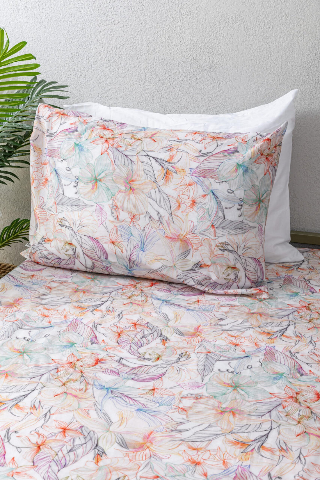 nit - Peach Flat Sheet - Solid - Single (300 TC) 100% Egyptian Cotton