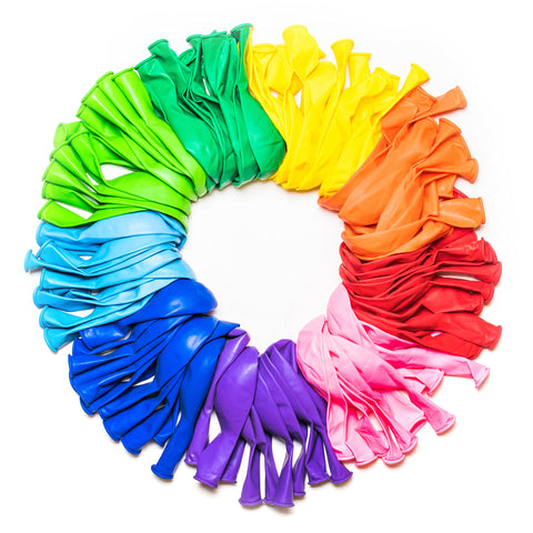 Assorted Colored Balloons Bulk Made Strong Latex Helium Air Use, Birthday Balloon Arch Supplies, Decoration Accessory.