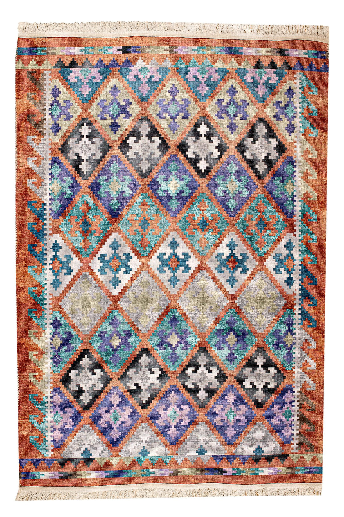 Noul Badawy 03 Premium Flatweave Area Rug | Low-Pile & Reversible Option 160x220 | سجادة صالون منسوجة مسطحة - قطن عالي الجودة