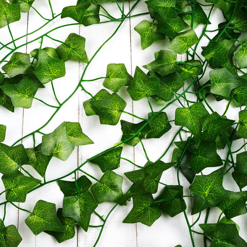 Wonka 5 Pcs Artificial Ivy Vines For Bedroom 34ft (5x6.8ft) | Decorative Fake Plant Leaves For Wall Hanging And Room Aesthetic – Best For Indoor And Outdoor Decoration