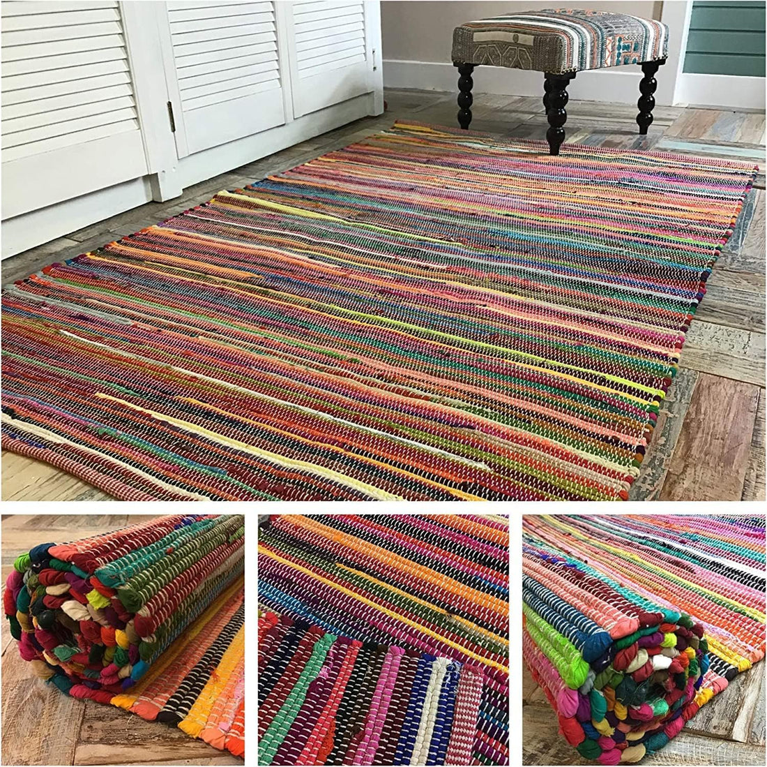 Egypt Antiques Handmade Kilim Rug, 2 m x 3 m Size, Multicolor