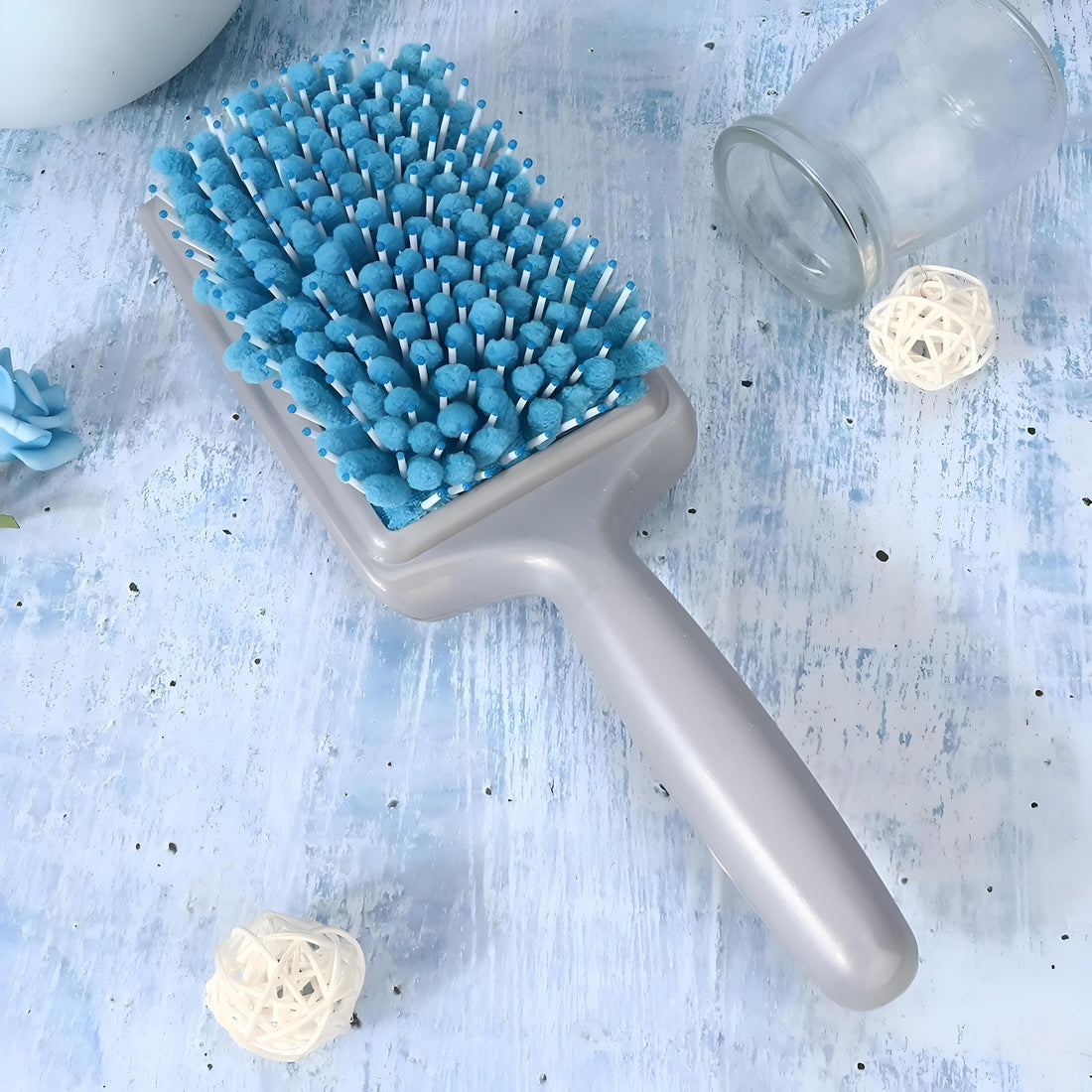 Dry Hair Comb - Quick Drying Paddle Brush with Massage Function, Air Cushion Design for Scalp Care, European and American Style Professional Salon Tool, Suitable for Wet (MODEL 1)