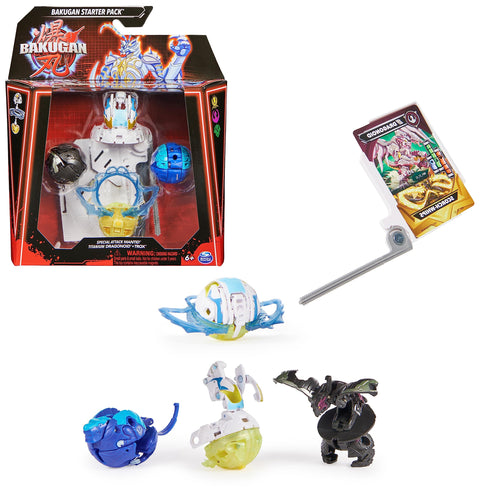 Bakugan 3.0 Starter Pack with 3 Balls, Individually Assembled Action Figures with Character Card for Collecting, Various Variations, for Children from 6 Years