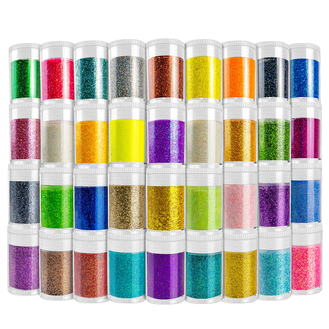 Ultra Fine Glitter 36 Colors Set, Holographic Glitter Powder for Tumblers, Arts and Craft Glitter, Epoxy Resin Glitter for Festival, Cosmetic Glitter for Body Nail Face Hair Eyeshadow Makeup