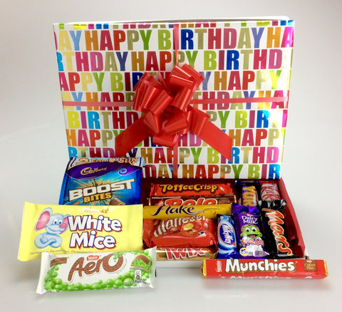 "Happy Birthday" Large Chocolate Hamper Gift Wrapped His or Her's Cadbury Mars Nestle - Add Personal Message