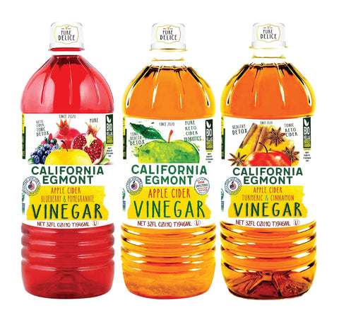 100% Organic Apple Cider Vinegar Set | Organic Keto Cedar Detox | Unfiltered & Clouded with Impurities | ACV | Pack of 3 | (Special Offer 30% Off) (3000g Three Pack, Flavour6)