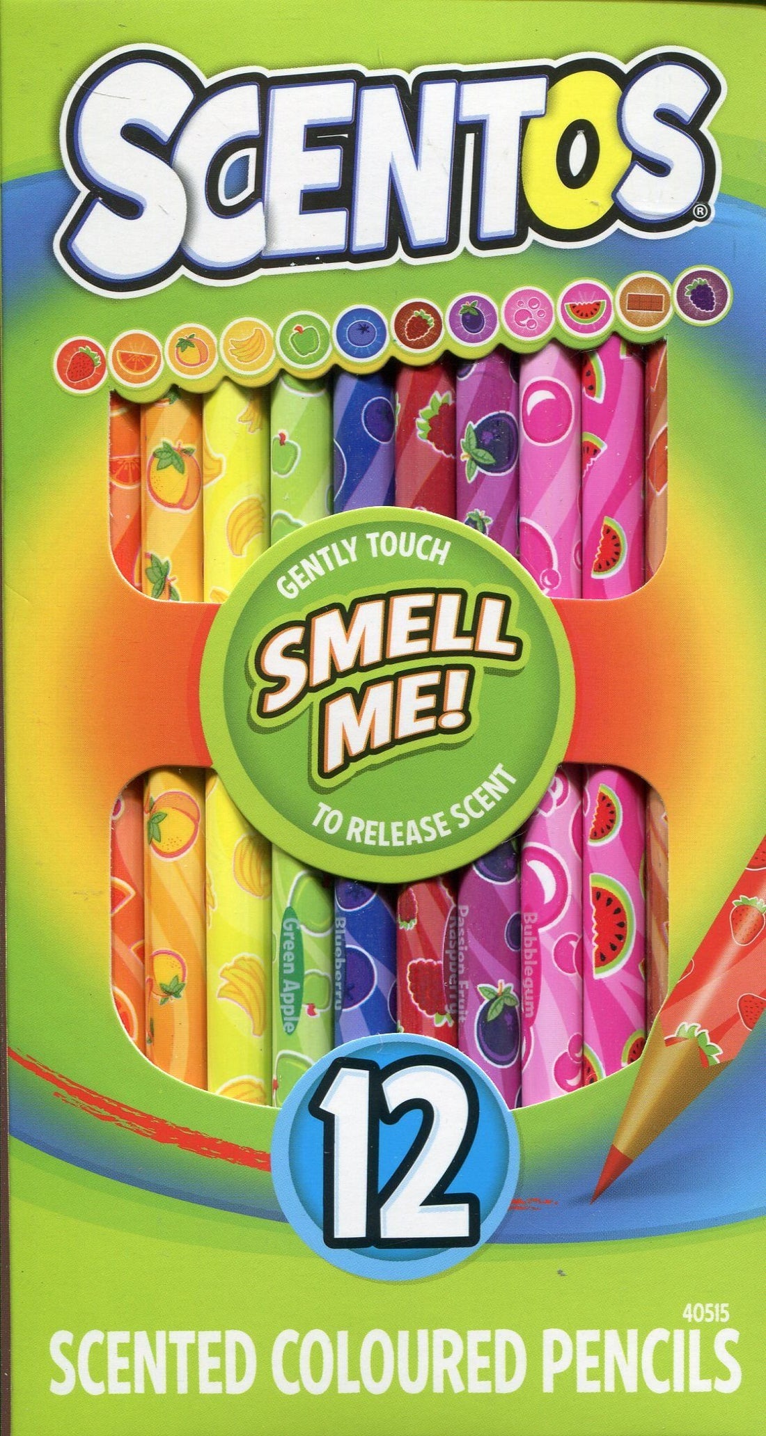 SCENTOS COLOURED PENCILS 12PK