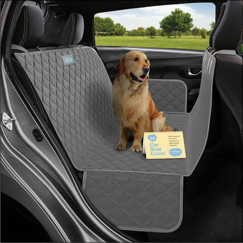 100% Waterproof Car Seat Cover For Dogs - Durable Scratch Resistant Dog Seat Cover - 600D Heavy Duty Hammock Back Seat Cover for Dogs – Universal Fit Nonslip Dog Car Seat Covers for Cars Trucks & SUV