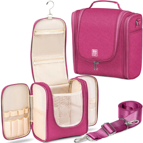 BOACAY Extra Large Hanging Travel Toiletry Bag for Women & Men, Makeup Bag
