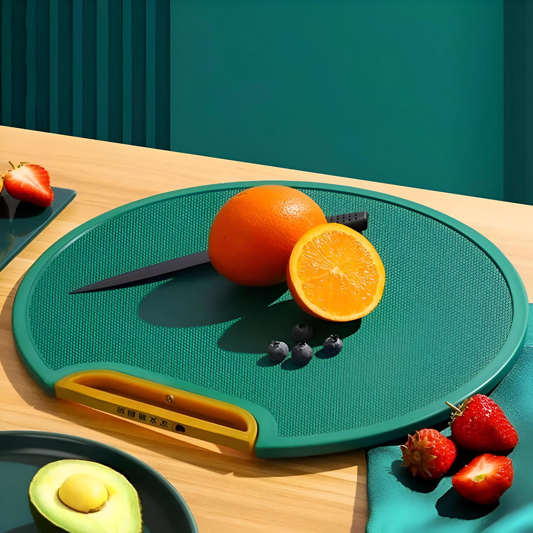 Multipurpose Large Cutting Board with Special Area for Garlic Cutting - Made of High Quality Double Sided Plastic to Meet All Your Kitchen Cooking Requirements, Now Available in Elegant Home