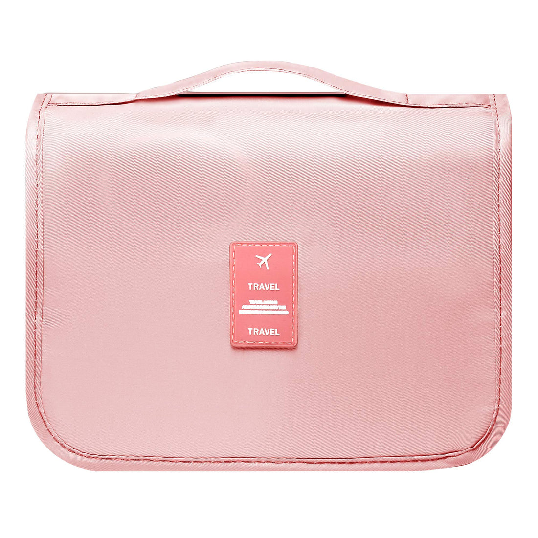 Hanging Toiletry Bag, Foldable Travel Toiletry Bag, Cosmetic Bag for Men and Women, Portable, Waterproof Wash Bag, Make Up Bags, Organiser (Pink)