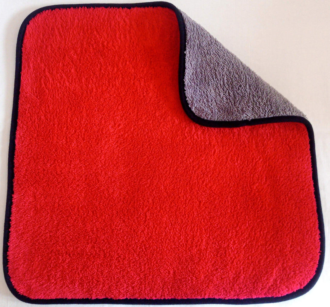 Microfiber Towel Cleaning Super absorbent, Thick, multi purposes Red/Gray 40x40 cm