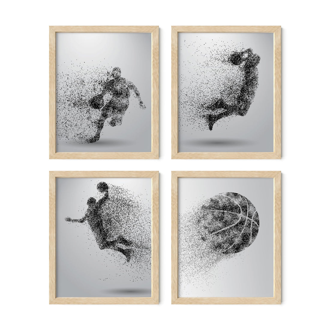 Summit Designs Basketball Wall Art Prints, Set Of 4 (8x10) Unframed Basketball Posters, Room Decor For Men Kids Teenagers, Wall Decor, Boys Bedroom Prints