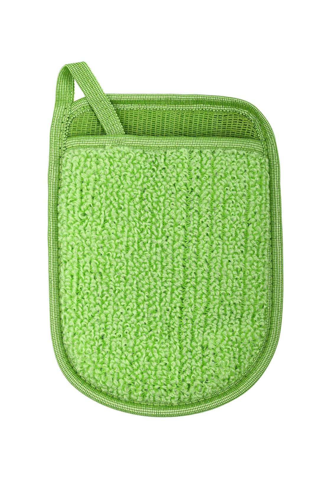 Waritex Synthetic Shower Glove – Dual Design – Gentle Exfoliating Face & Revitalizing Skin & Soft Face for Massage & Relaxation (Green)