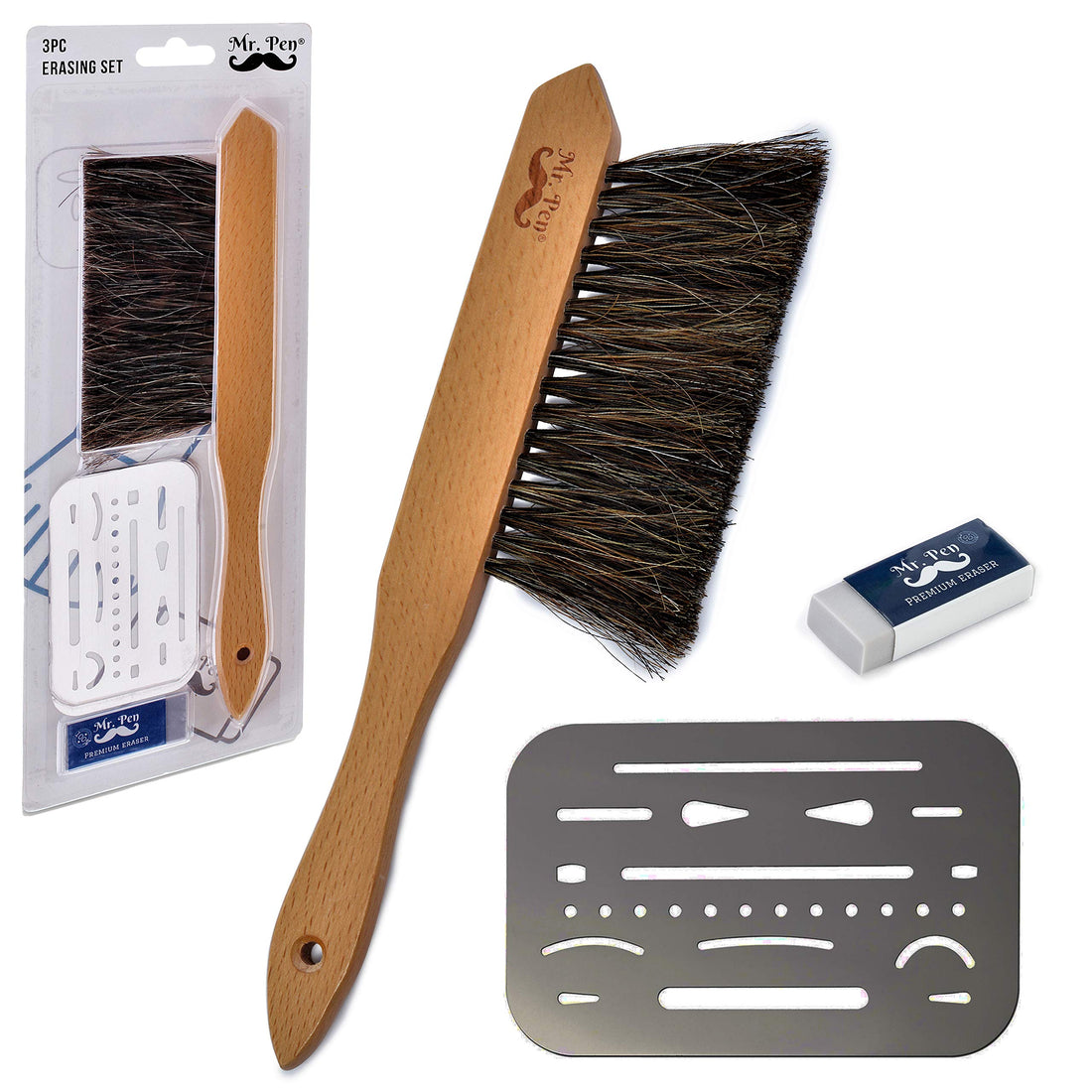 Mr. Feather Width Drafting Brush, Eraser Shield, Eraser Artist, Dust Brush, Desk Brush, Eraser, Art Supplies, Drafting Dust Brush, Eraser Shield Elaboration