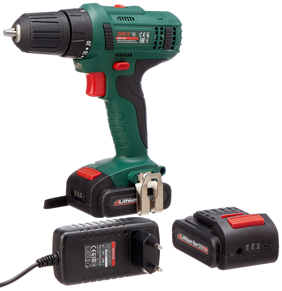 DWT Cordless Drill 12V 10mm 1.5AMP +Extra Battery (ABS-12L-2)