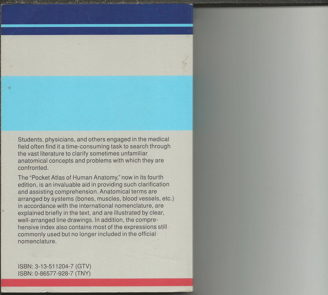 Pocket Atlas of Human Anatomy: Based on the International Nomenclature