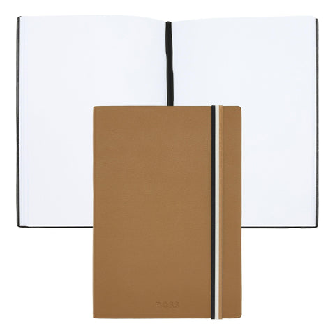 HUGO BOSS Notebook A5 Iconic Camel Plain