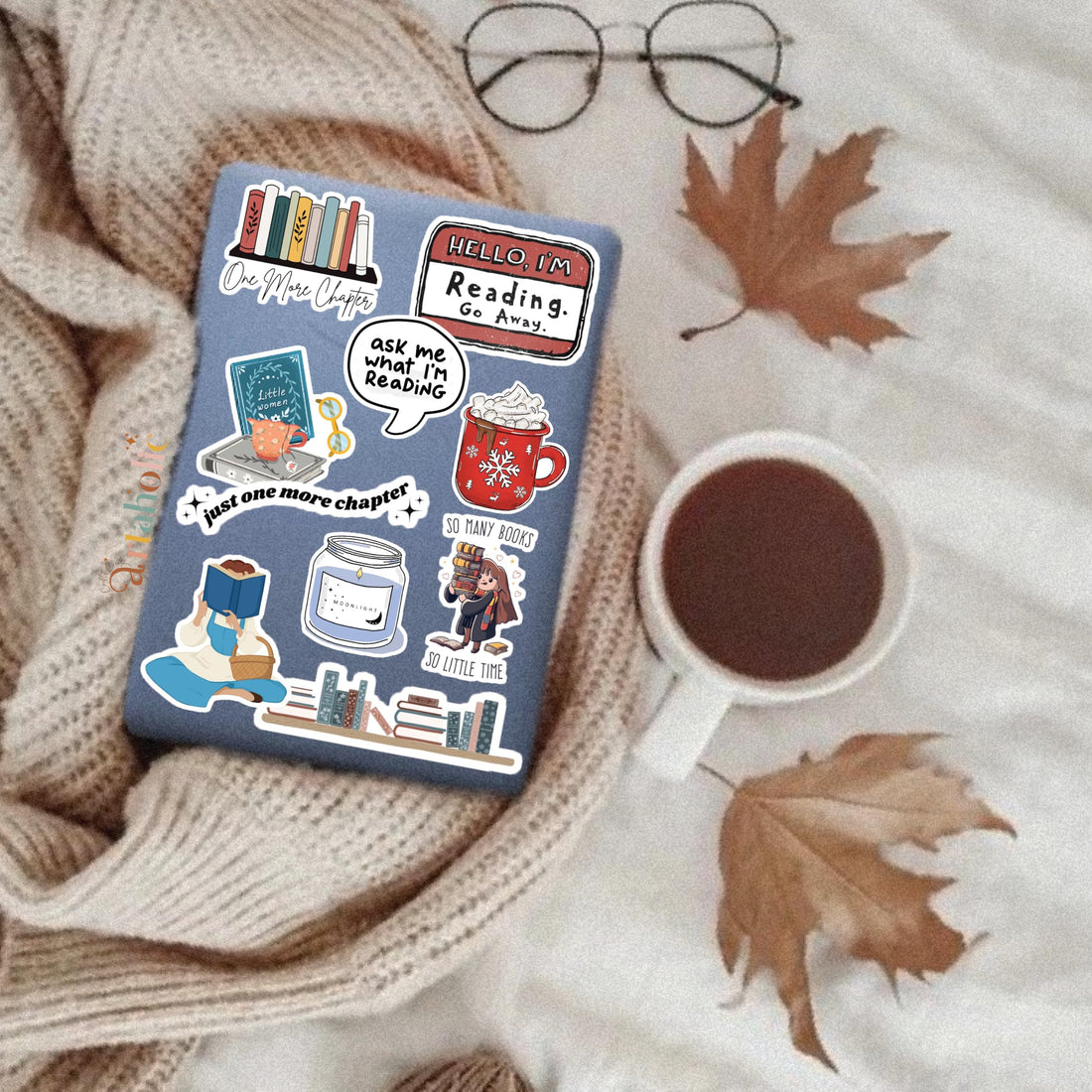 Artaholic - kindle Sticker | vinyl, 10 Pcs| easy peeling and Stick (03)