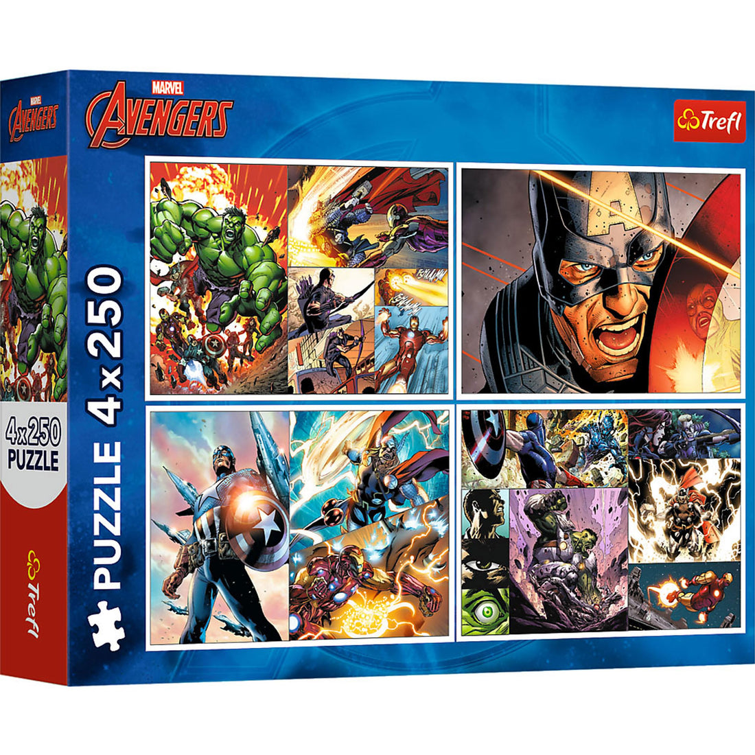 Puzzles - "4x250" - Heroic days/Disney Marvel The Avengers_FSC Mix 70%