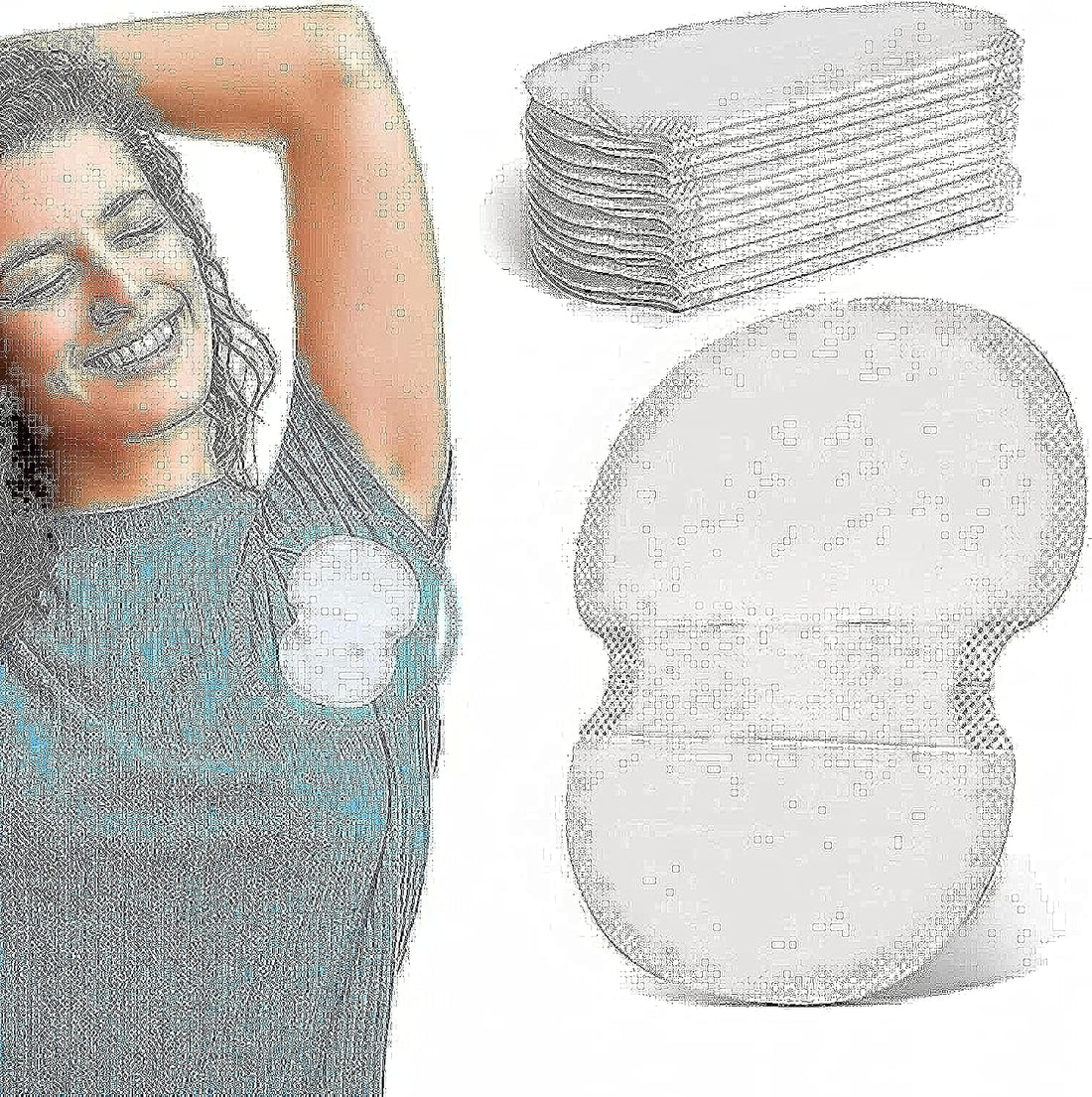 Underarm Sweat Pads, premium quality Fight Hyperhidrosis for Men and Women Comfortable Unflavored, Non Visible, Extra Adhesive, Disposable Non Sweat Armpit Protection (100 count white)