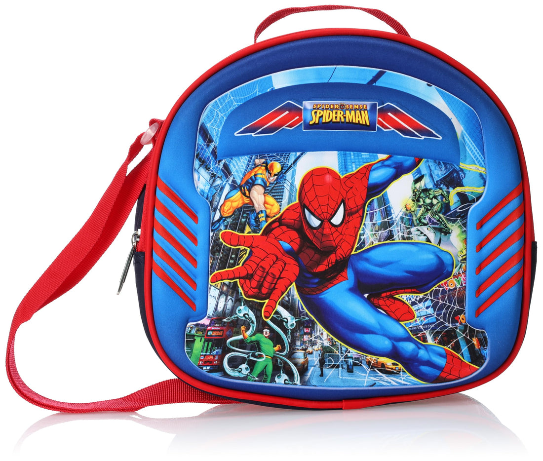 Migo 3D Spiderman Light Lunch Bag, Blue