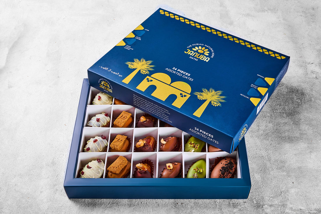 Januba Dates Assorted Flavors (24 pieces) - جنوبة تمر متنوع ممتاز (24 قطعة)